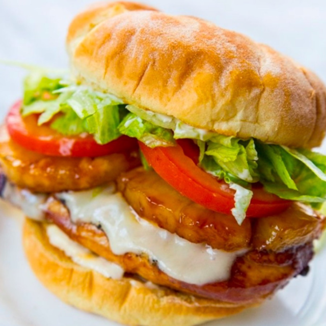 Chicken Pineapple Teriyaki Sandwich.