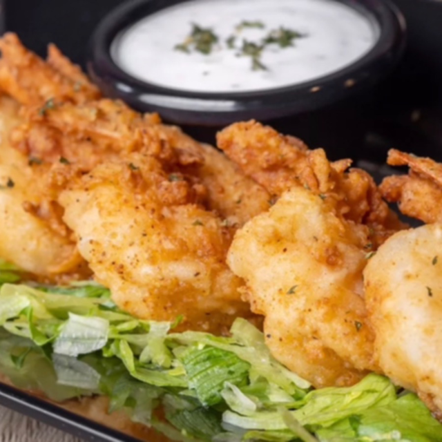 6 Fried Bang Bang Shrimp on a Bed of Lettuce