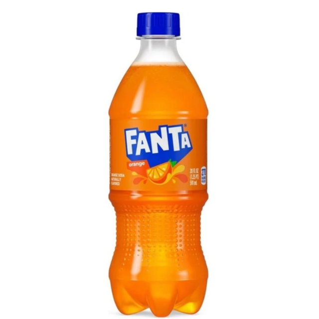 Fanta Orange Bottle.