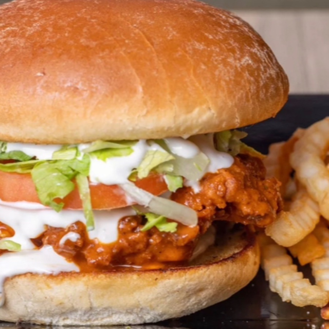Bus N' Buffalo Chicken Sandwich.