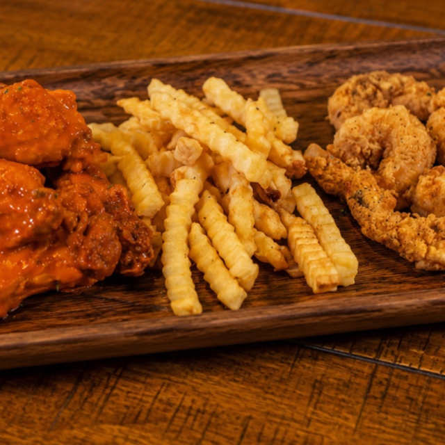 4pc. Wings, 4pc. Shrimp & Fries.