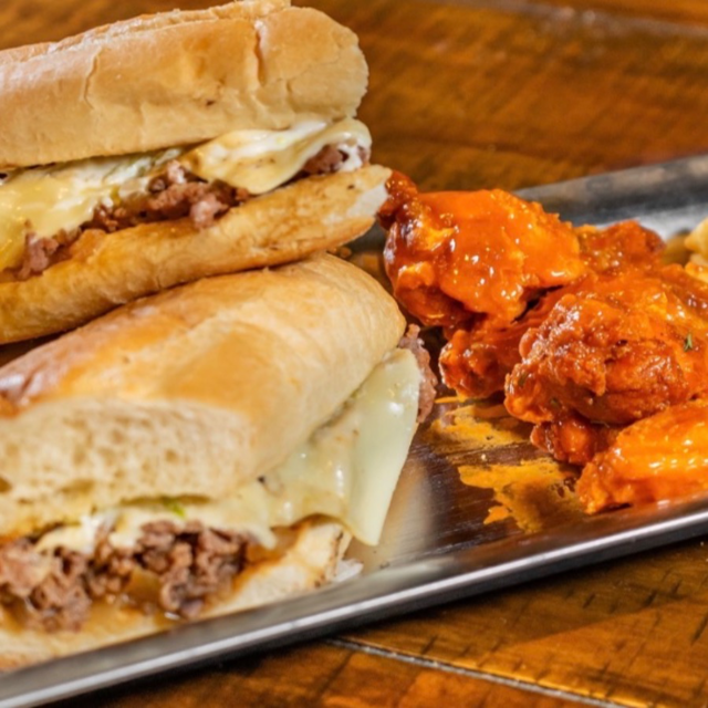 4pc. Wings, Philly Cheesesteak & Fries.