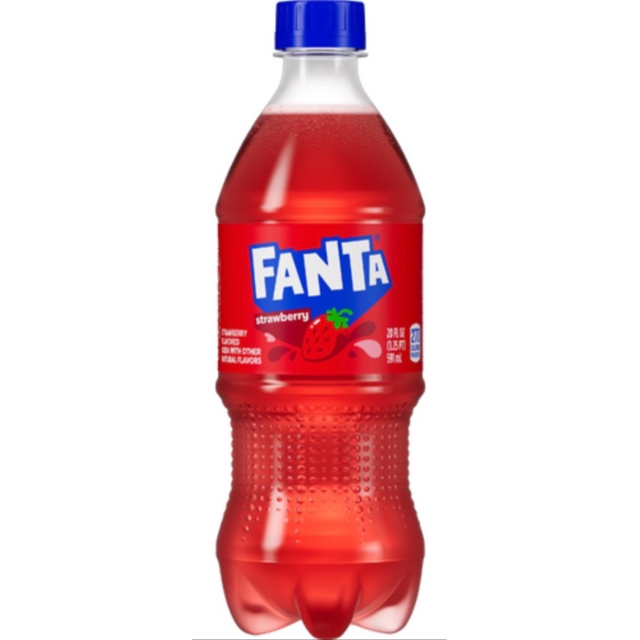 Fanta Strawberry Bottle.